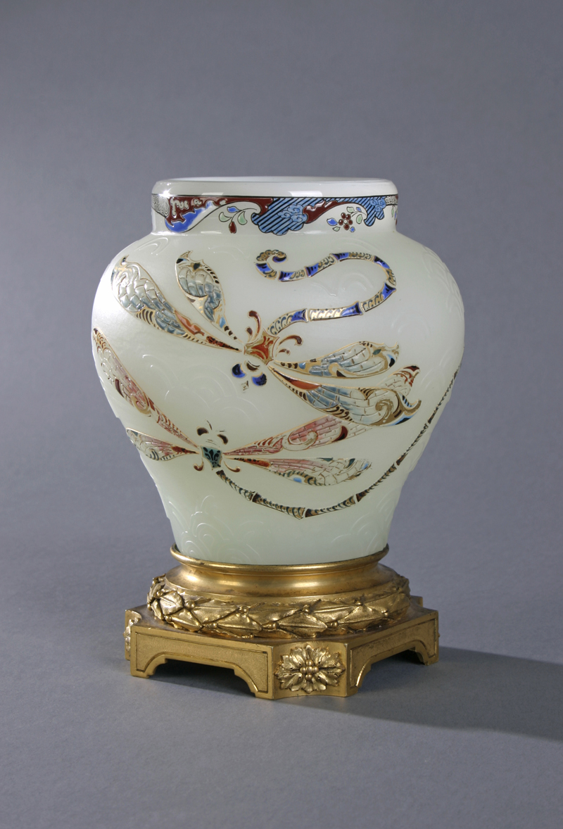 Libellules Vase by Galle and Escalier de Cristal